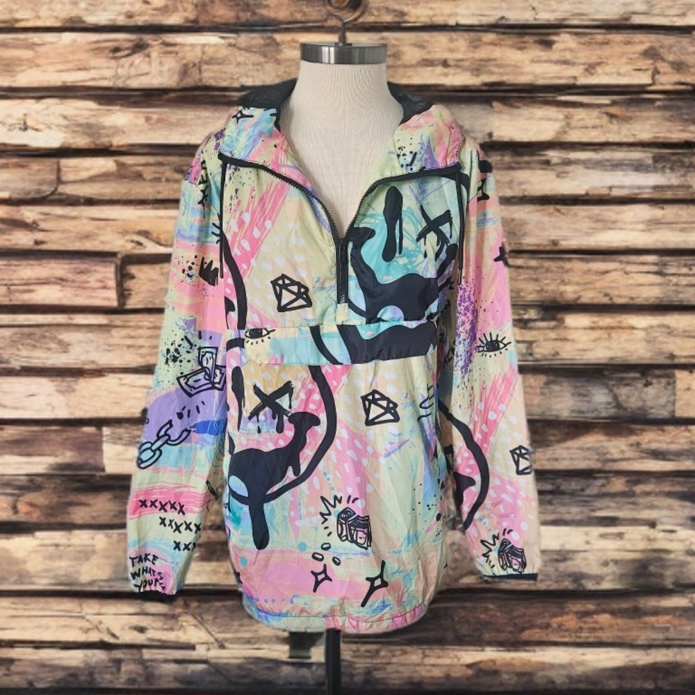 Reason Pastel Graphic Pullover Jacket - image 1